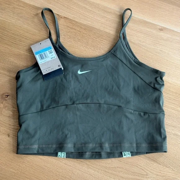 Nike Pro Olive Green Sports Bra - Picture 2 of 5